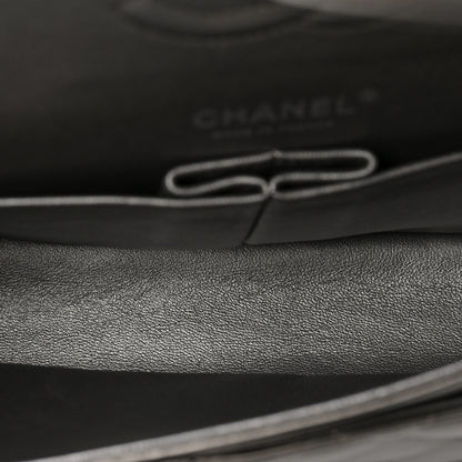 Chanel Metallic Lambskin Quilted Medium Double Flap Pewter 6 of 9