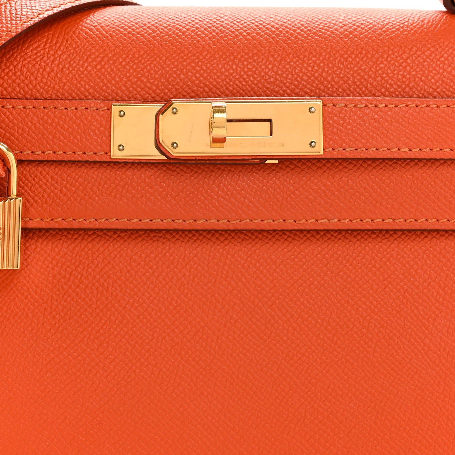 Hermes Epsom Kelly Sellier 28 Orange 8 of 12