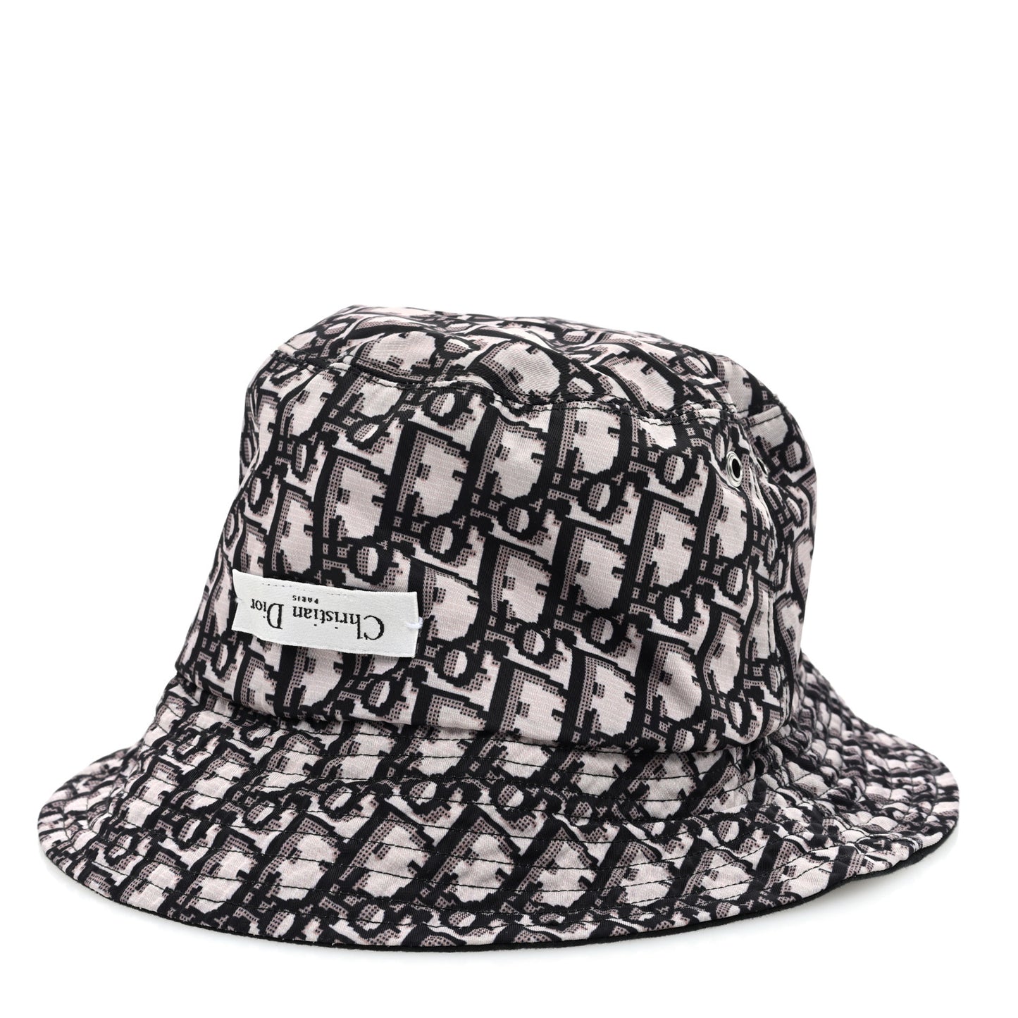 Polyester Cotton Oblique Teddy-D Brim Bucket Hat 58 Black