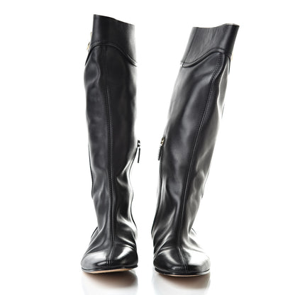 Gucci Calfskin Interlocking G Boots 38.5 Black 2 of 14