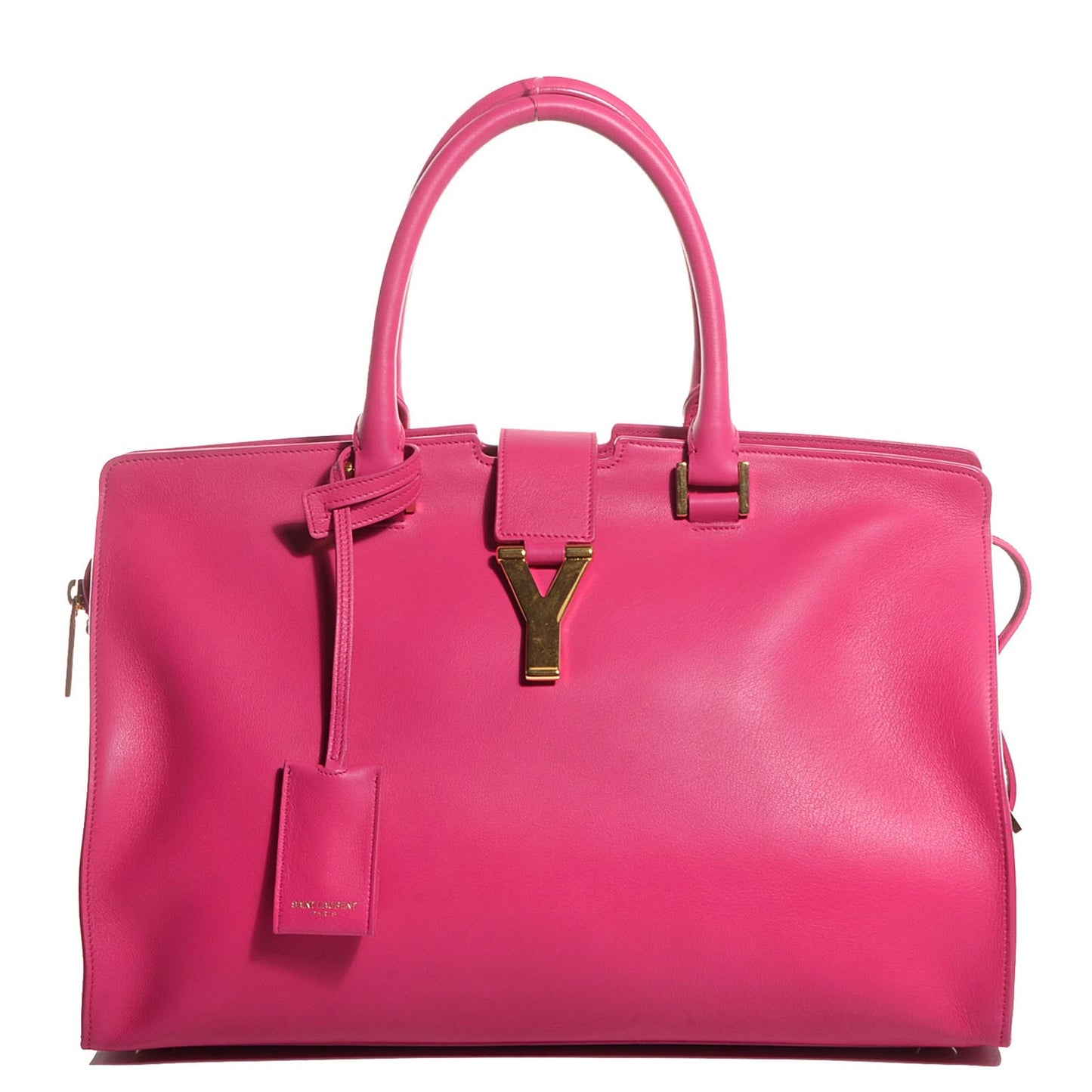 Calfskin Medium Classic Y Cabas Fuchsia
