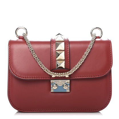 Valentino Garavani Vitello Small Glam Lock Rockstud Flap Scarlet 1 of 10
