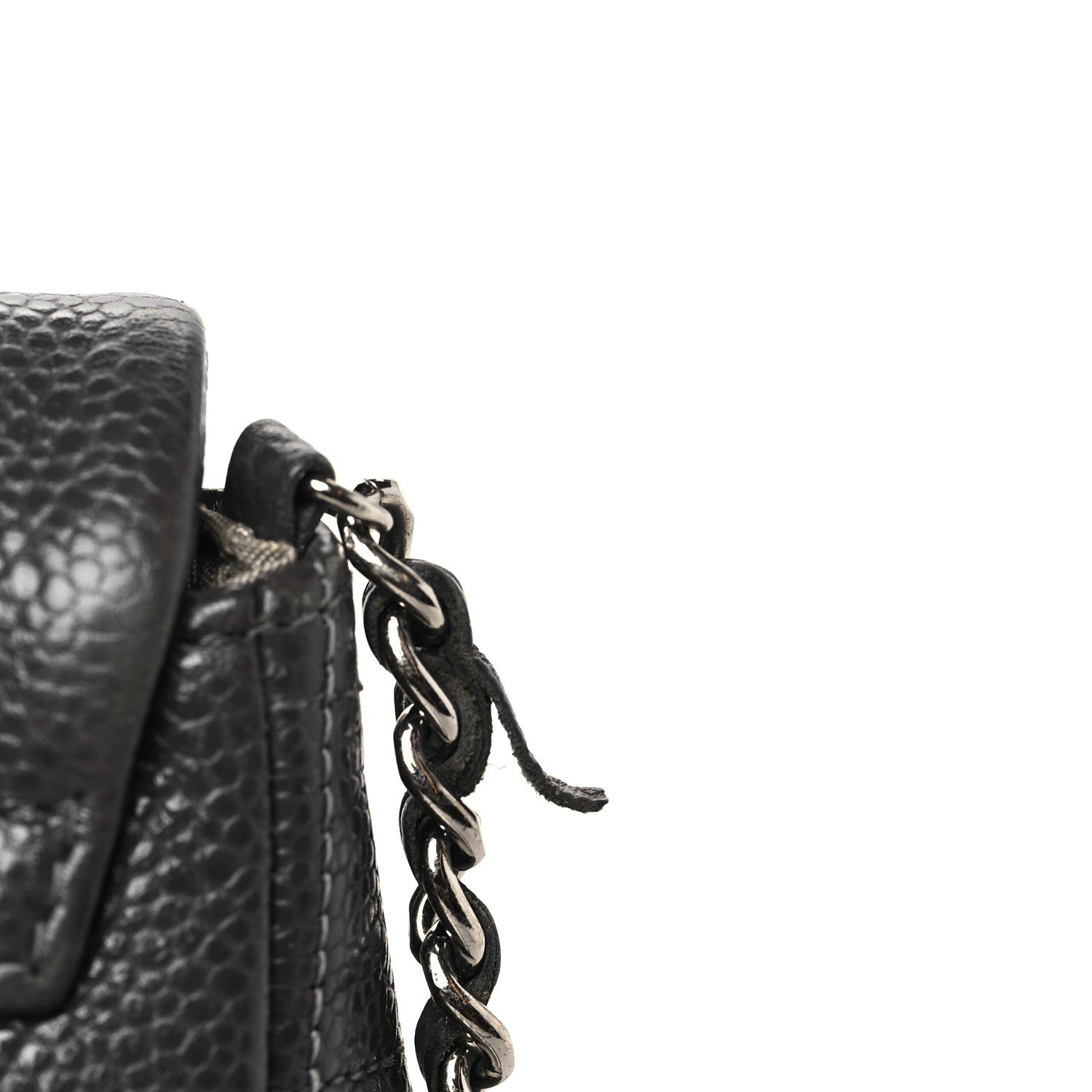 Chanel Caviar Half Moon Wallet On Chain WOC Dark Grey 12 of 12