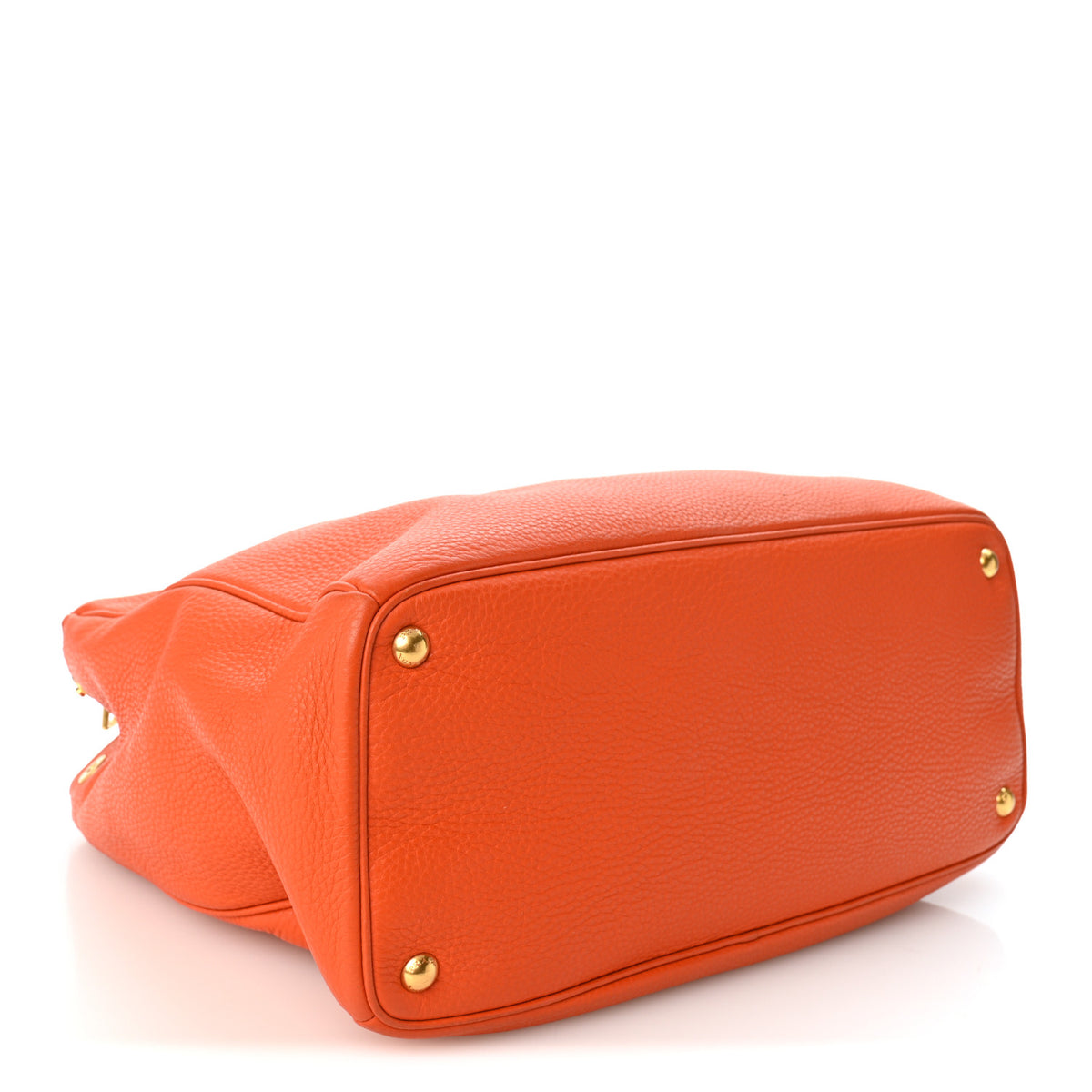 Prada Vitello Daino Tote Papaya 4 of 12