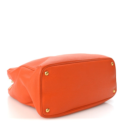 Prada Vitello Daino Tote Papaya 4 of 12