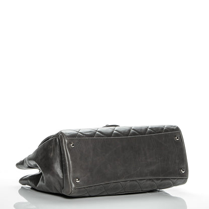 Chanel Glazed Calfskin Quilted Small CC Delivery Tote Grey 4 of 7