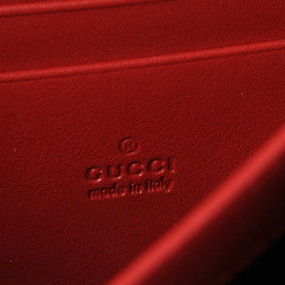 Gucci Calfskin Matelasse GG Marmont Chain Wallet Hibiscus Red 6 of 8
