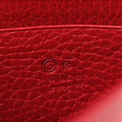 Gucci Dollar Calfskin Interlocking G Chain Wallet Red 6 of 15