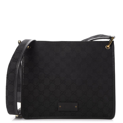 Gucci Monogram Messenger Bag Black 1 of 10