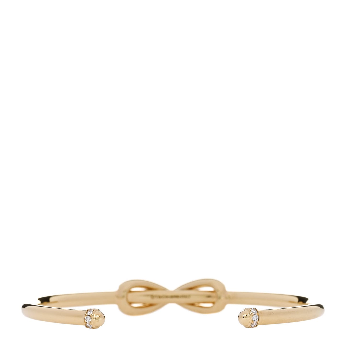 18K Yellow Gold Diamond Infinity Cuff Bracelet