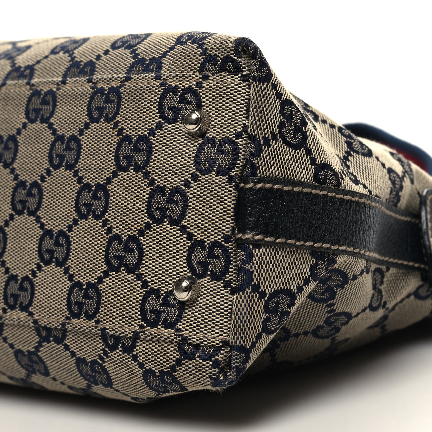 GG Monogram Web Pop Tote Navy