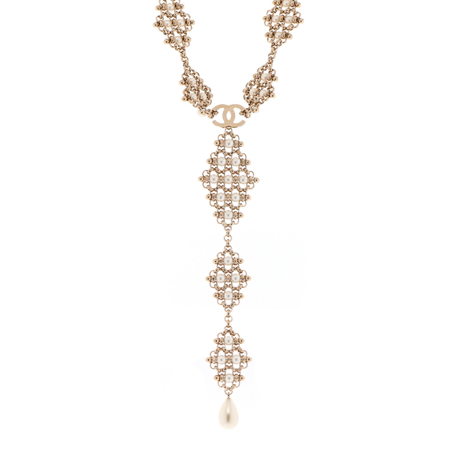 Chanel Pearl Monte-Carlo Nights CC Pendant Necklace Gold 1 of 7