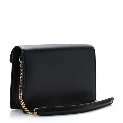 Celine Shiny Calfskin Cuir Triomphe Wallet on Chain Black 3 of 8