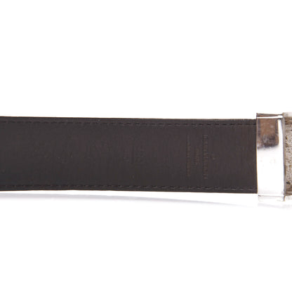Louis Vuitton Damier Ebene LV Paris Buckle Belt 100 40 Silver 6 of 6