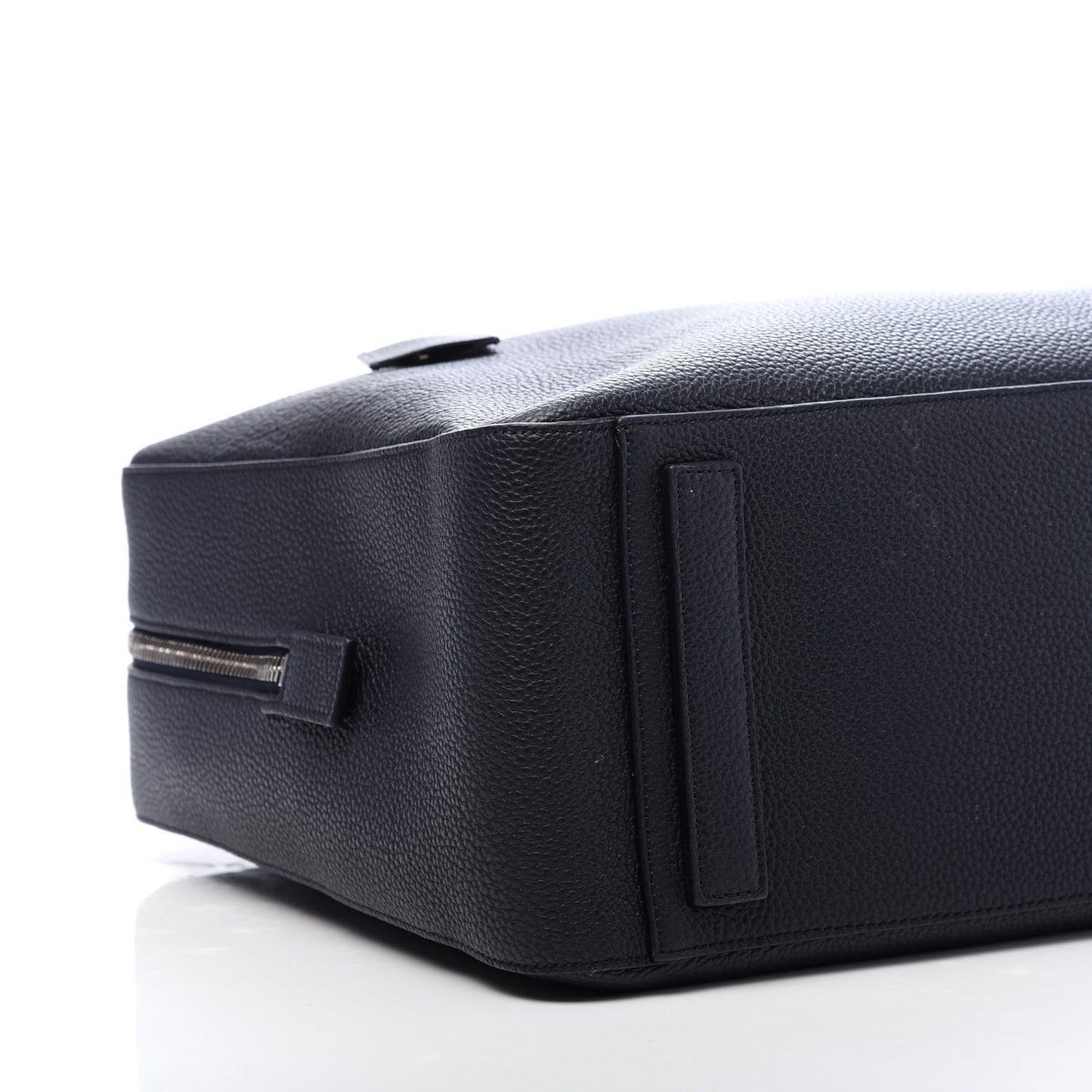 Grained Calfskin Medium T Line Briefcase Black