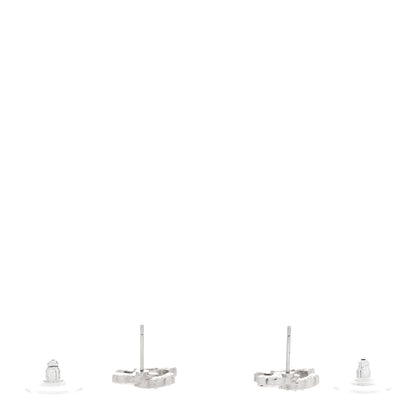 Chanel Crystal Mini Timeless CC Earrings Silver 3 of 4