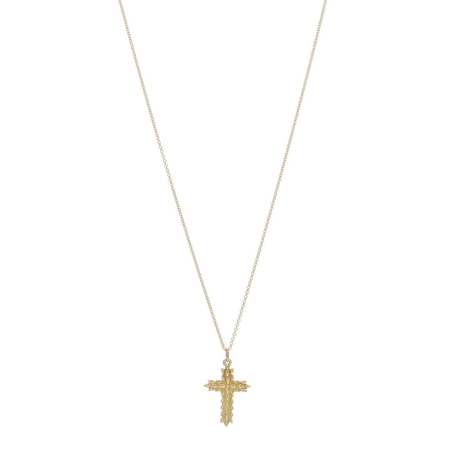 18K Yellow Gold Cross Pendant Necklace