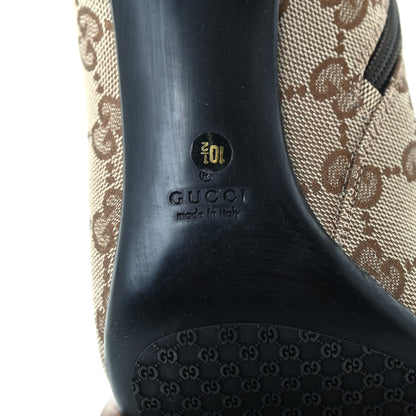 Gucci Monogram Womens Tall Boots 10.5 Brown 8 of 8