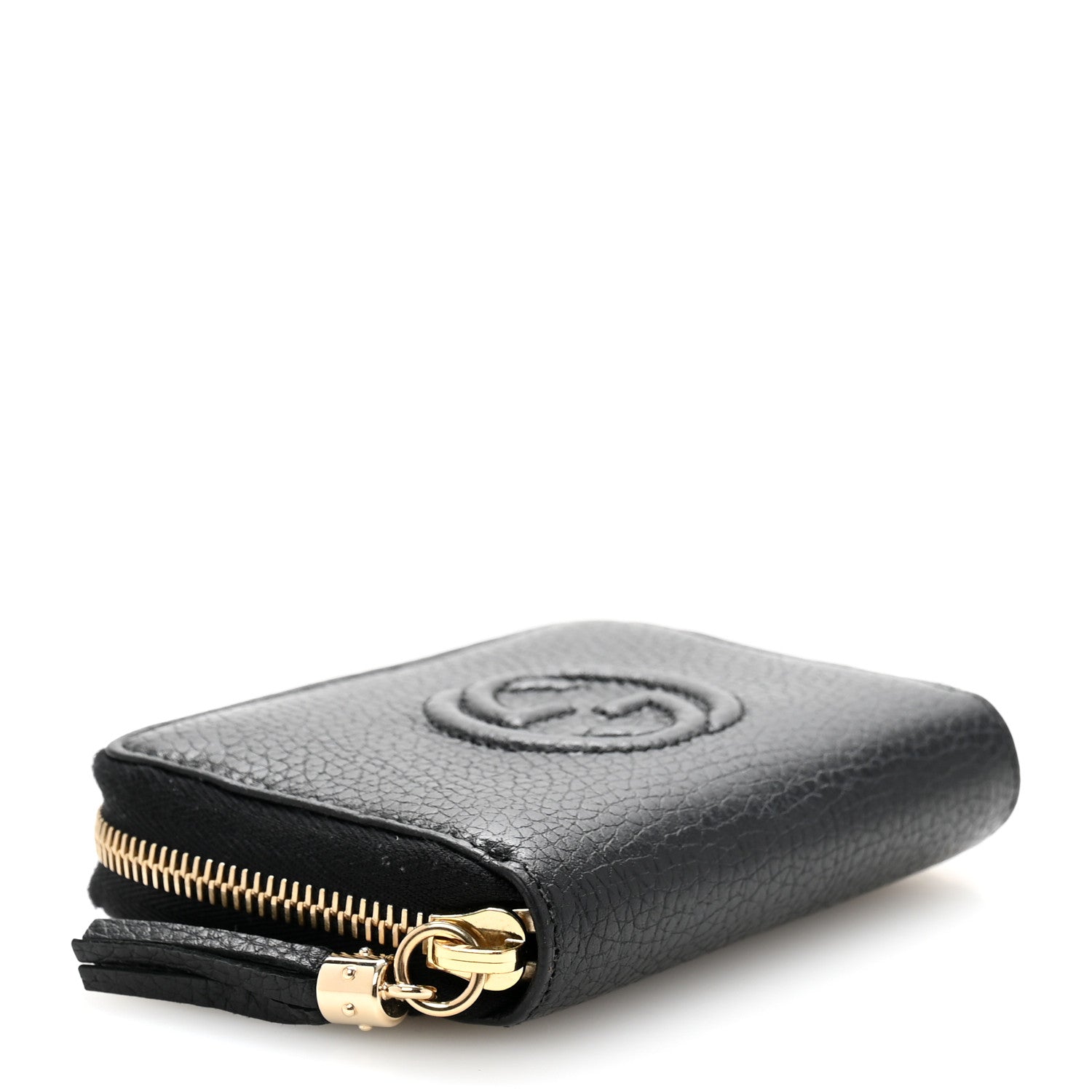 Gucci Pebbled Calfskin Small Soho Zip Around Wallet Black 4 of 11