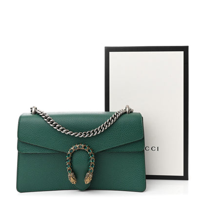 Gucci Dollar Calfskin Crystal Small Dionysus Shoulder Bag Emerald 12 of 12