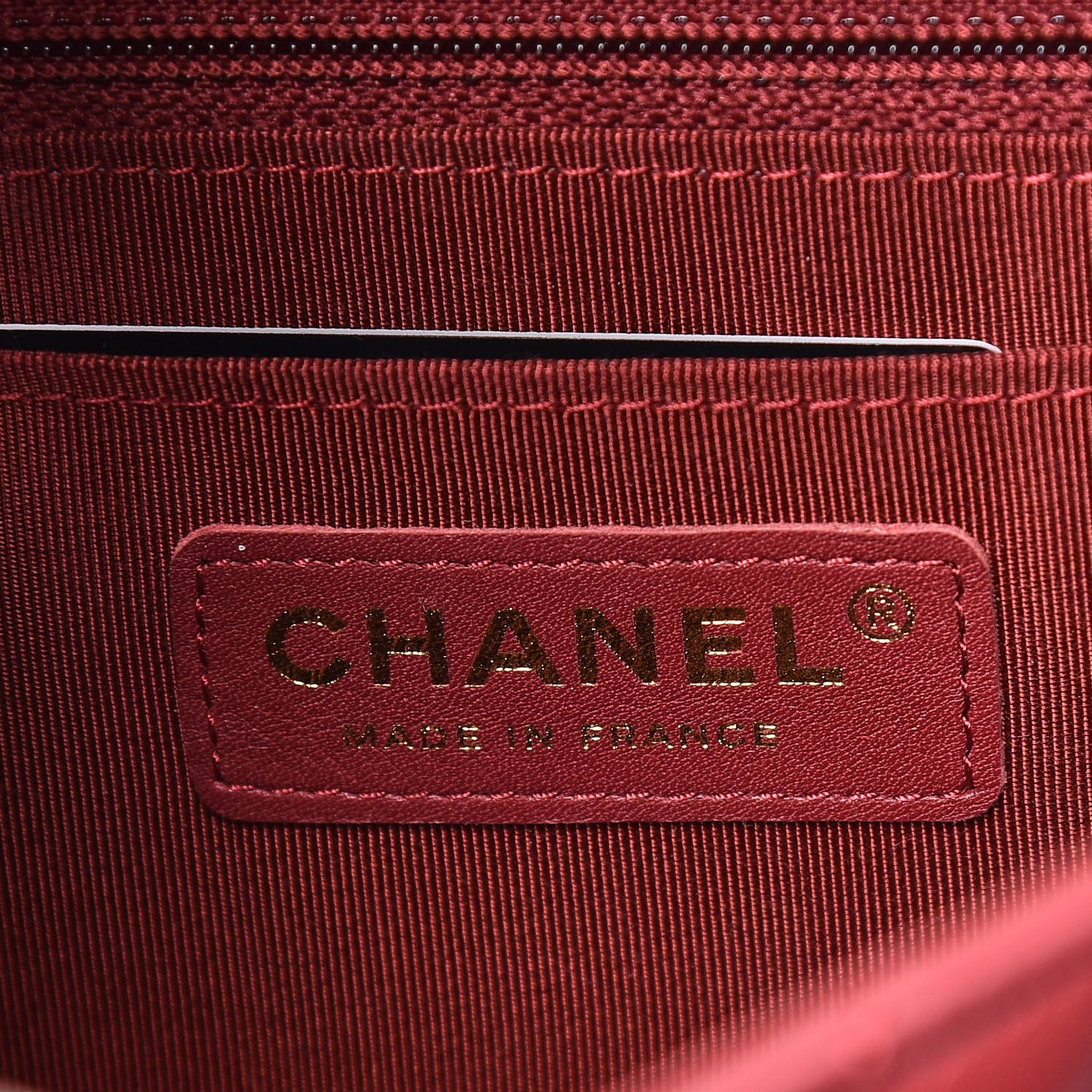 Calfskin Chevron Quilted Mini Statement Flap Burgundy