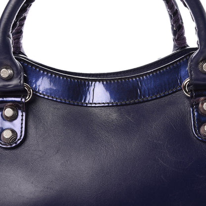 Balenciaga Smooth Calfskin Metallic Patent Giant 12 Silver Hardware City Ultraviolet 19 of 22