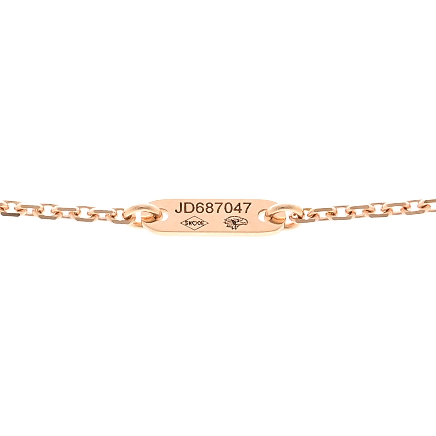 18K Rose Gold Carnelian Sweet Alhambra Pendant Necklace