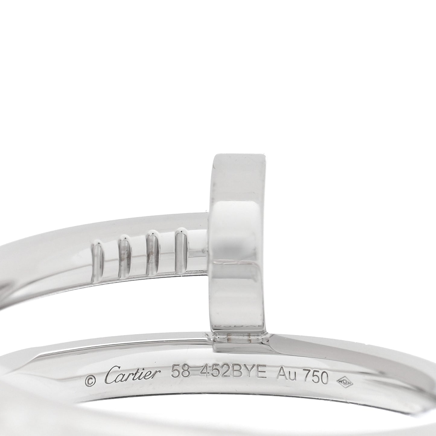 18K White Gold Juste Un Clou Ring 58 8.25