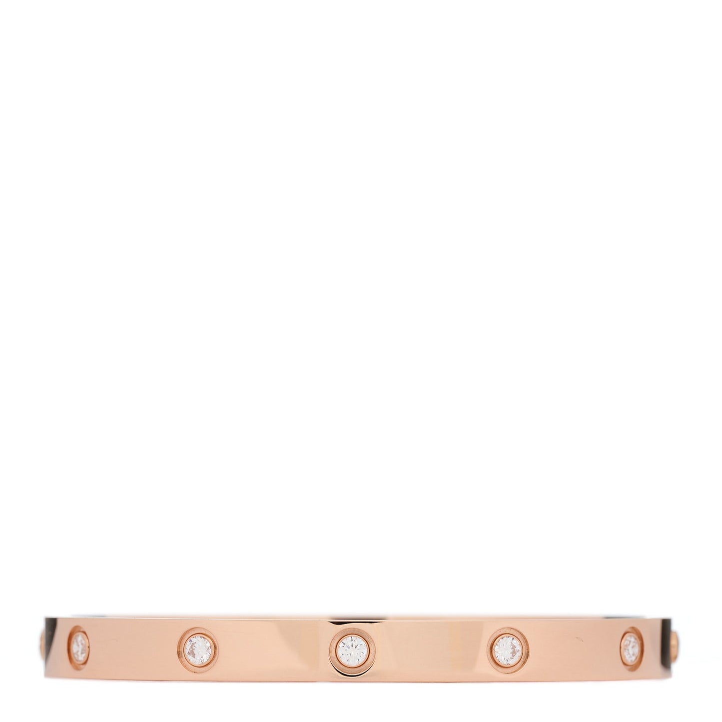 18K Pink Gold 10 Diamond LOVE Bracelet 18