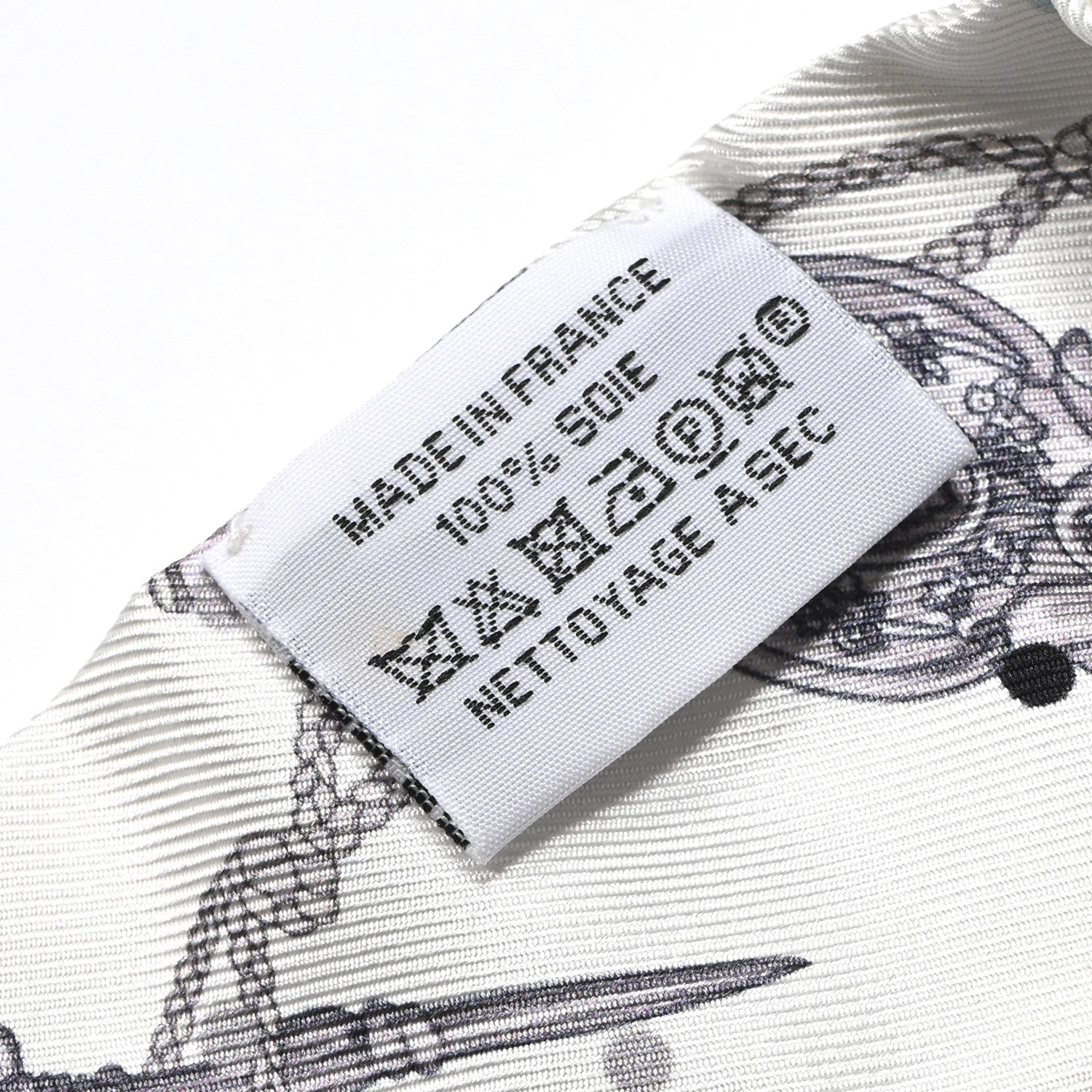 Hermes Silk Les Cles A Pois Twilly White Gris Acier 4 of 5