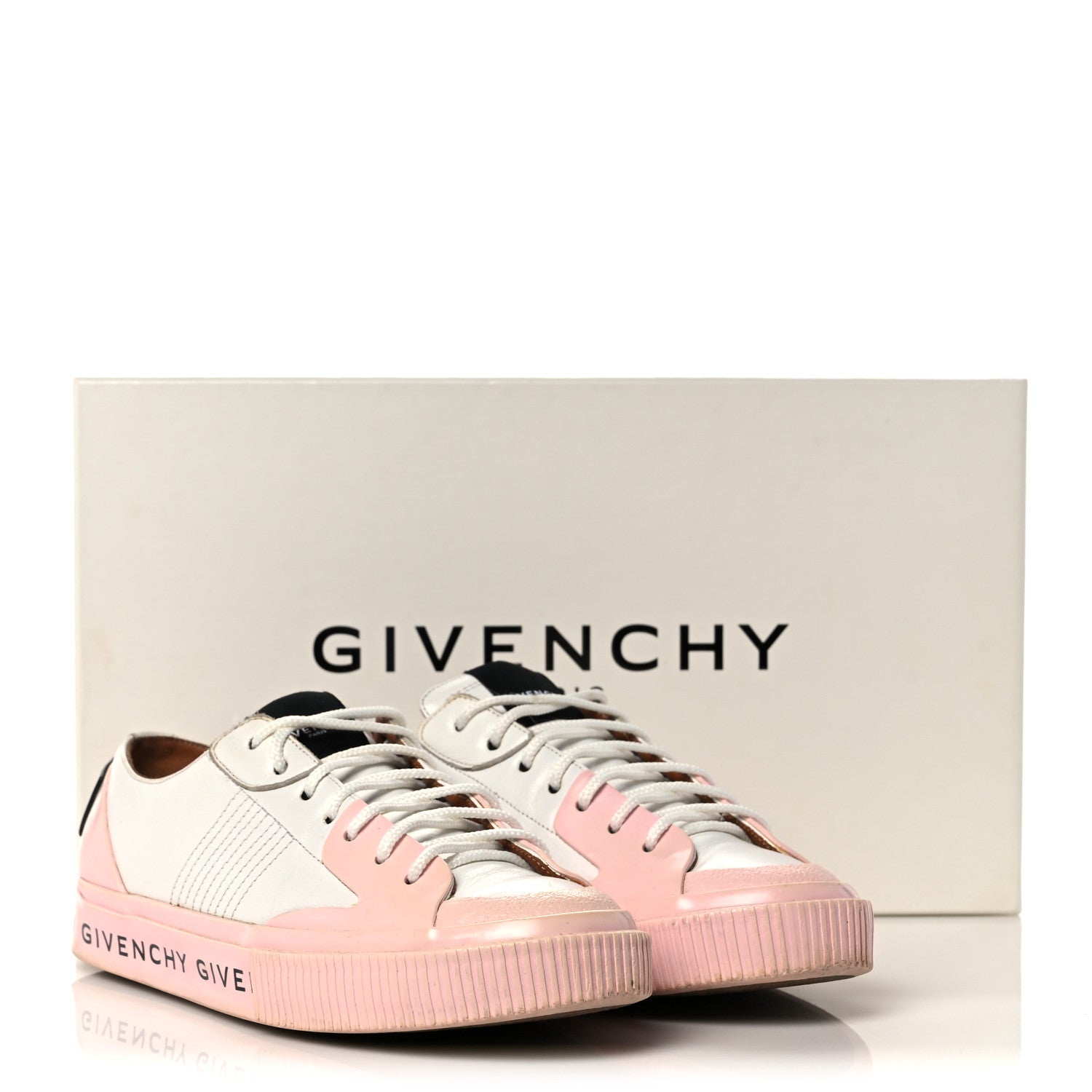Givenchy Canvas Logo Tennis Light Low Top Sneakers 37 White Pink 14 of 14