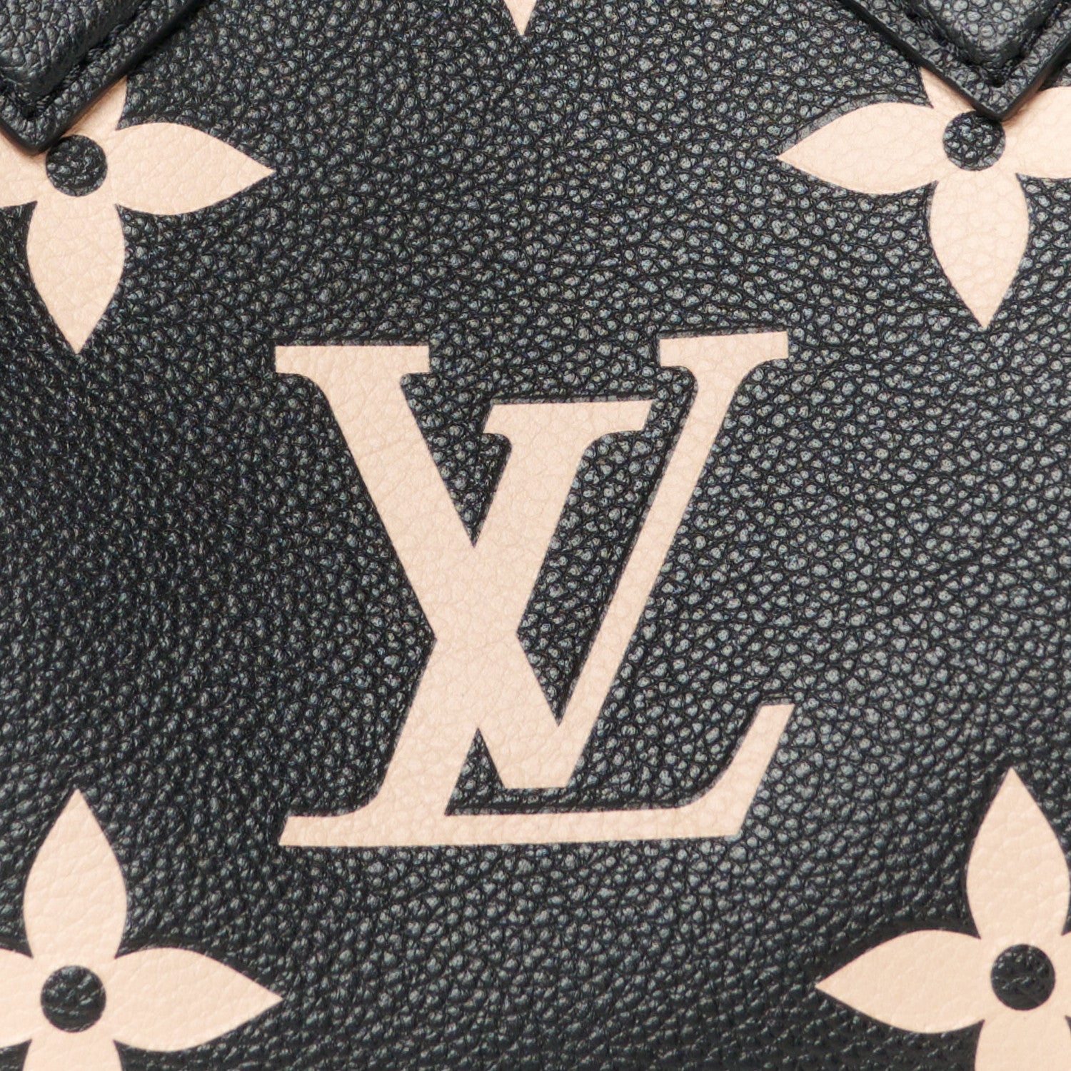 Louis Vuitton Empreinte Monogram Giant Speedy Bandouliere 25 Black Beige 10 of 13