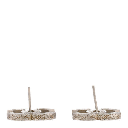 Chanel Glitter Resin CC Earrings Silver White 3 of 4
