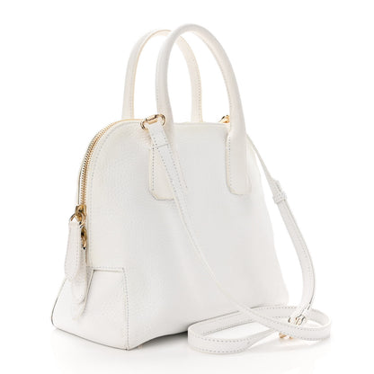Burberry London Grainy Calfskin Small Greenwood Bowling Bag White 3 of 12