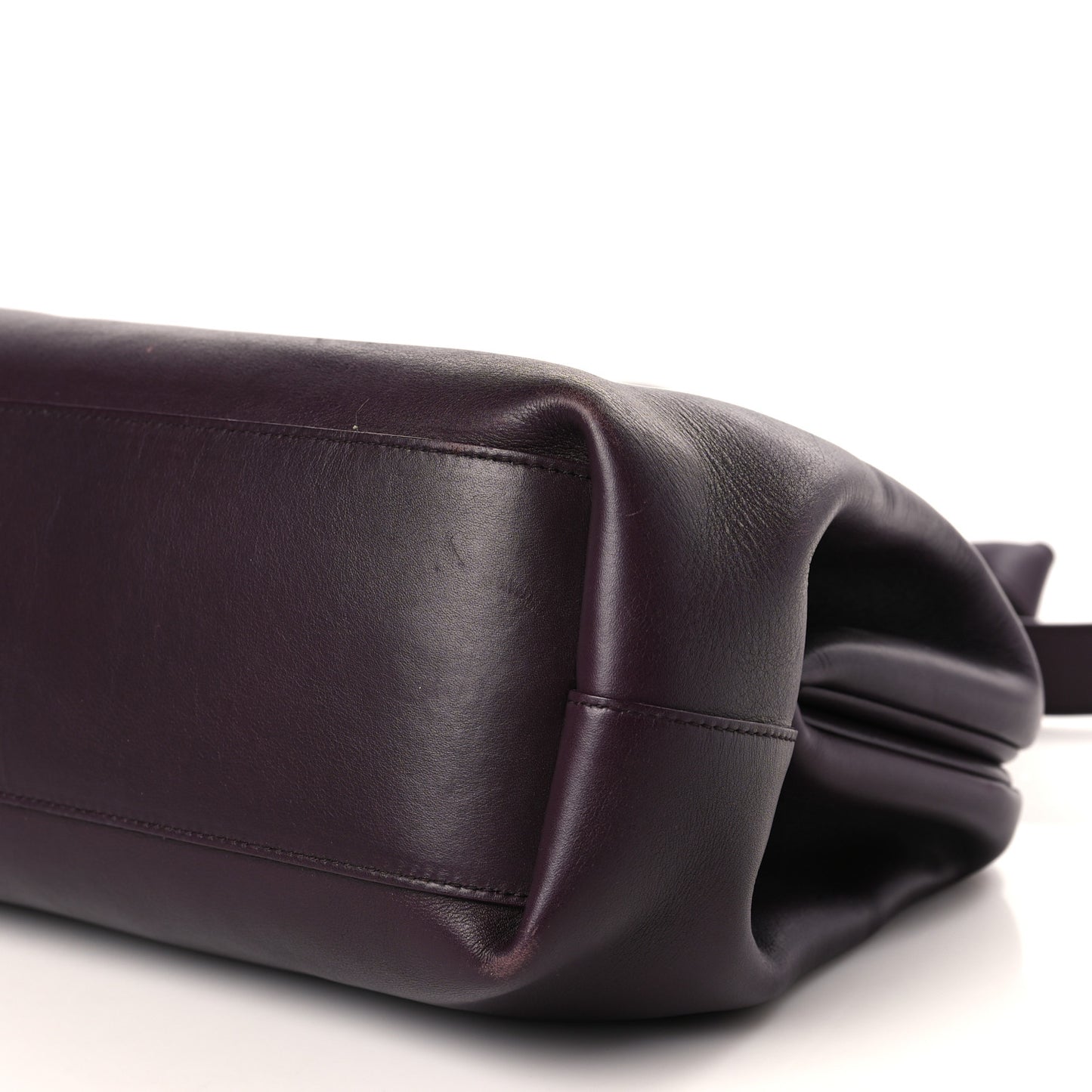 Calfskin Medium The Point Triangle Bag Grape