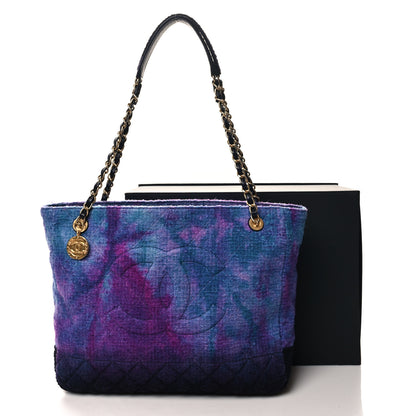 Chanel Wool Tweed CC Tote Purple Black Blue 11 of 11