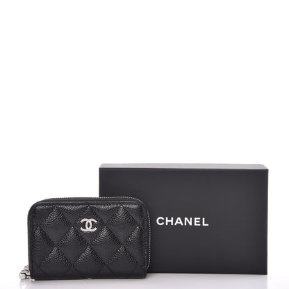 Chanel Caviar Quilted Zip Coin Purse Black 8 of 8