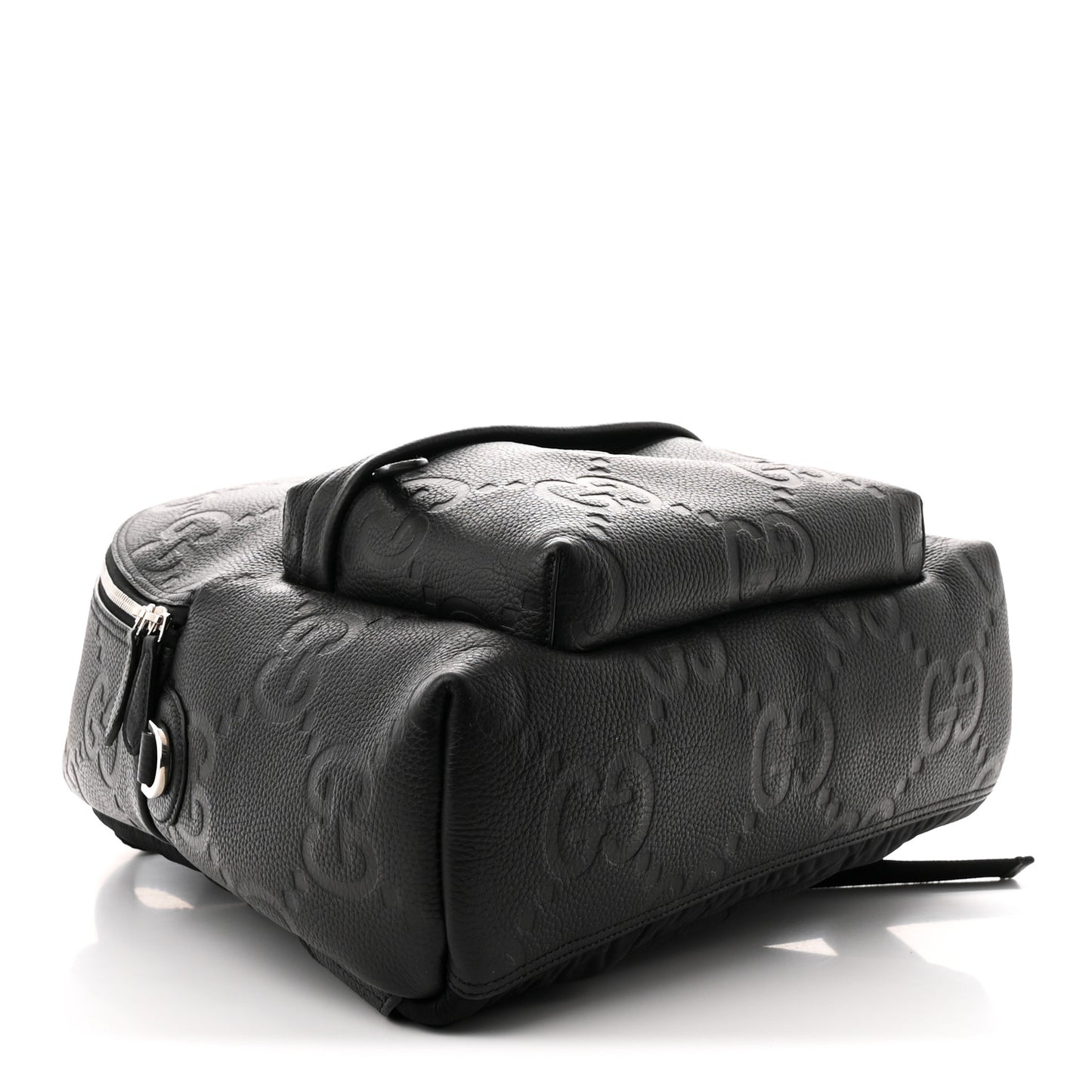 Calfskin Jumbo GG Embossed Medium Backpack Black