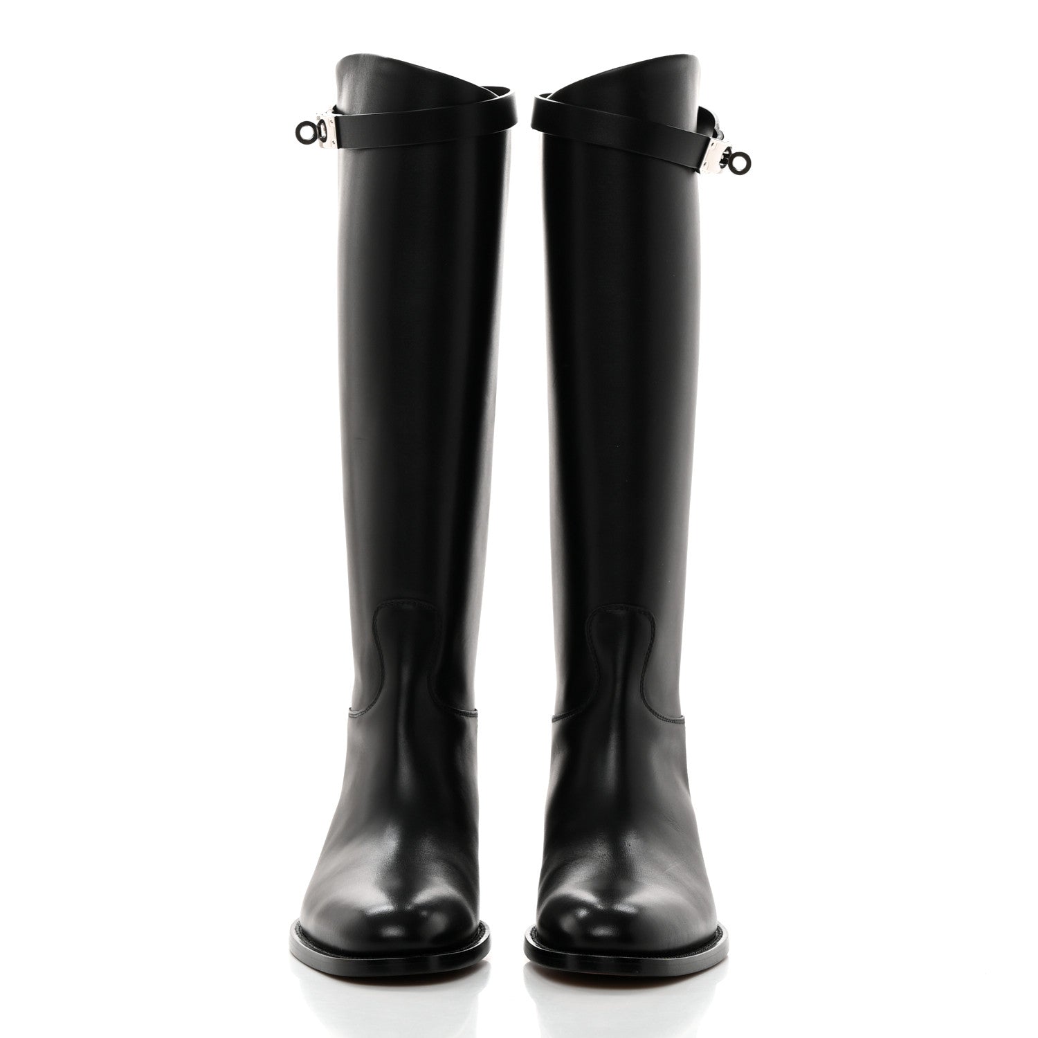 Hermes Box Kelly Jumping Boots 35.5 Black 2 of 9