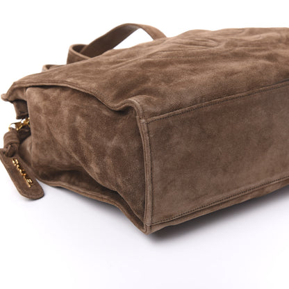 Chanel Suede CC Shoulder Bag in Brown 5 of 9