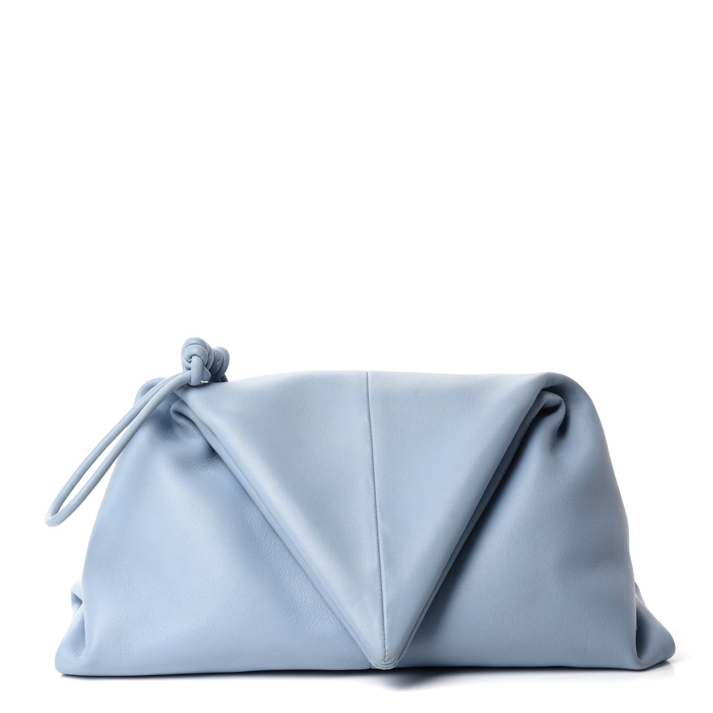 Lambskin BV Trine Clutch Ice