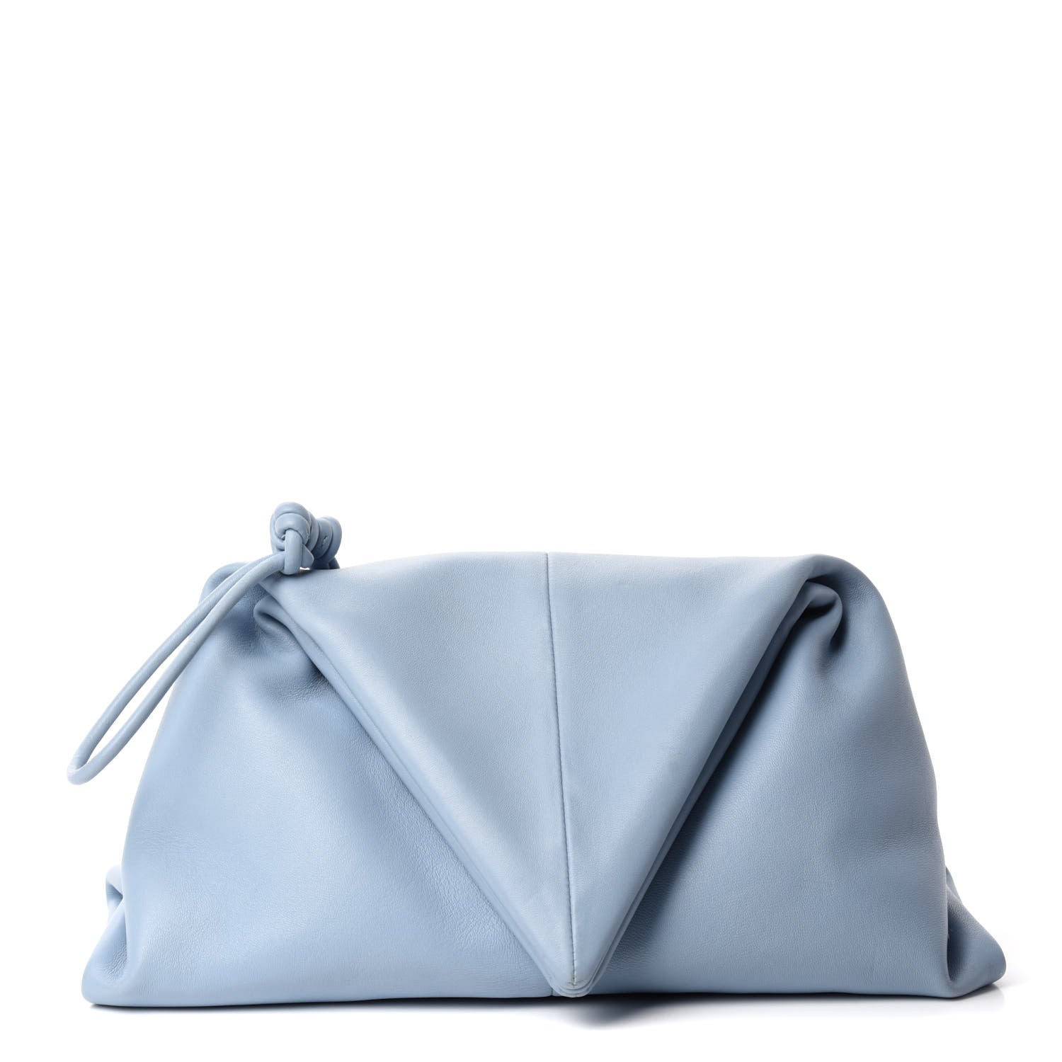 Bottega Veneta Lambskin BV Trine Clutch Ice 1 of 11