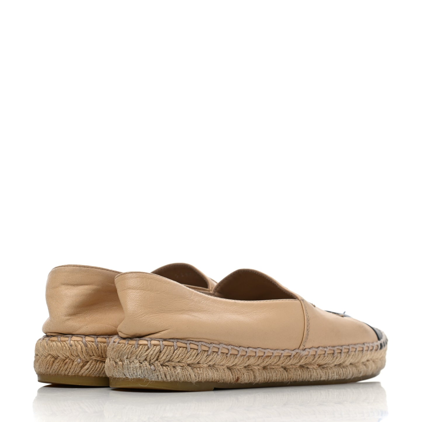 Lambskin CC Espadrilles 37 Beige Black