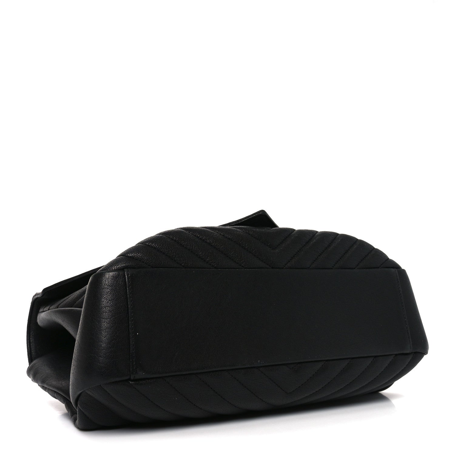 Saint Laurent Sheepskin Matelasse Chevron Monogram Large College Bag Black 4 of 10