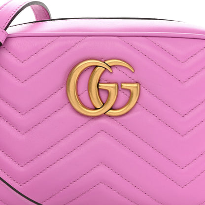 Gucci Calfskin Matelasse Small GG Marmont Chain Shoulder Bag Candy Mousse 8 of 10