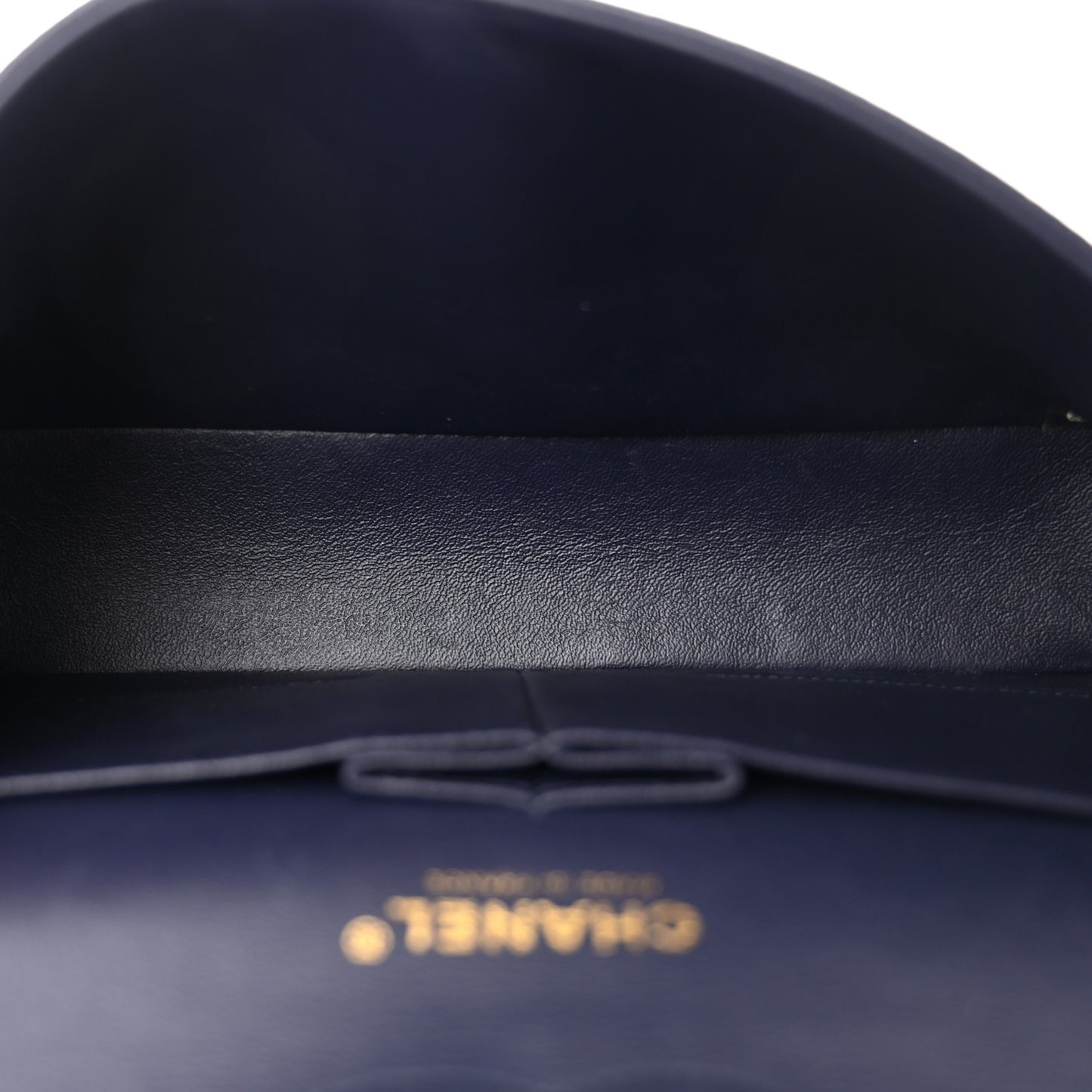Caviar Quilted Medium Double Flap Navy