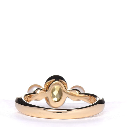 Mikimoto 18K Yellow Gold Yellow Beryl Akoya Pearl Ring 47 4 4 of 5