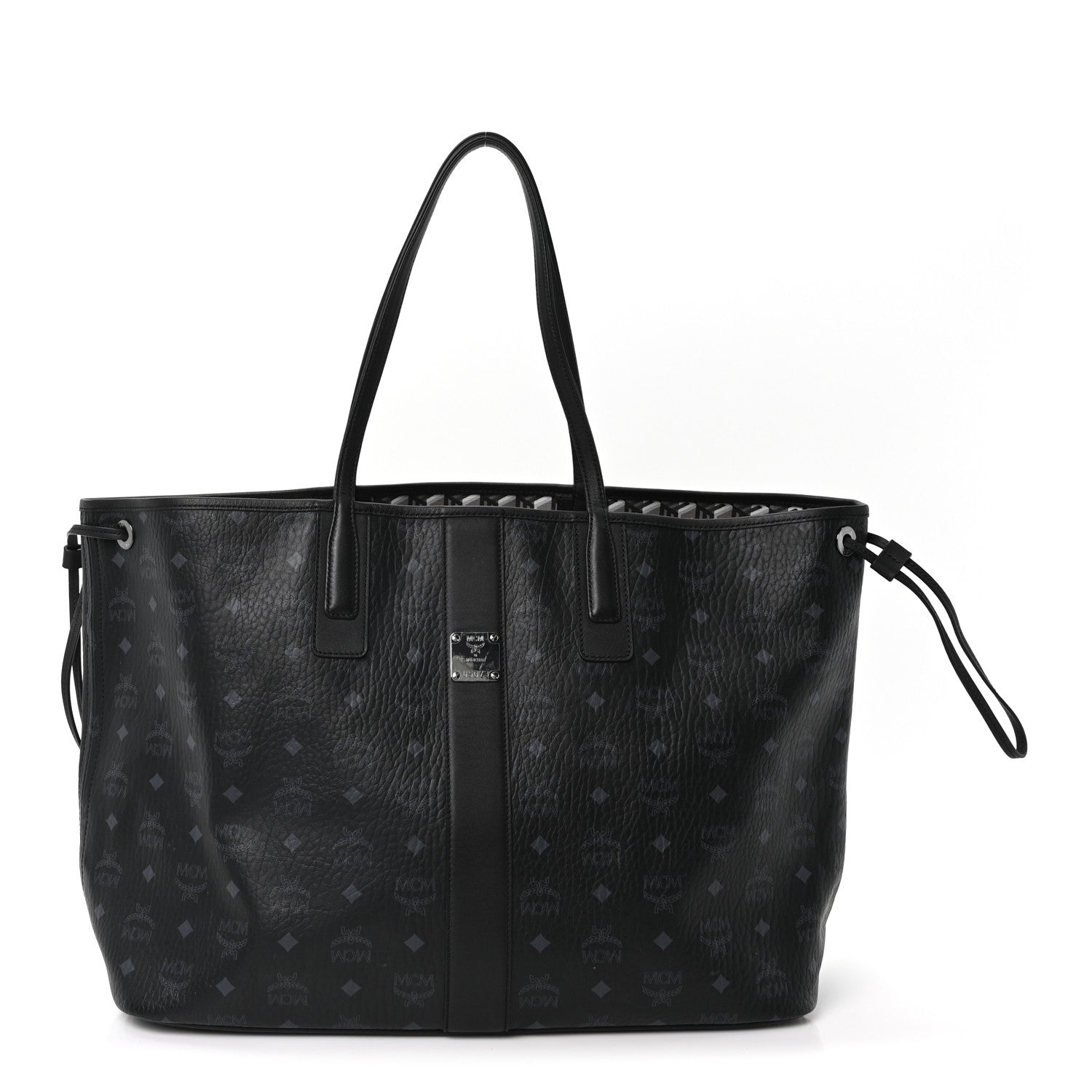MCM Visetos Large Liz Reversible Shopper Tote Black 1 of 17