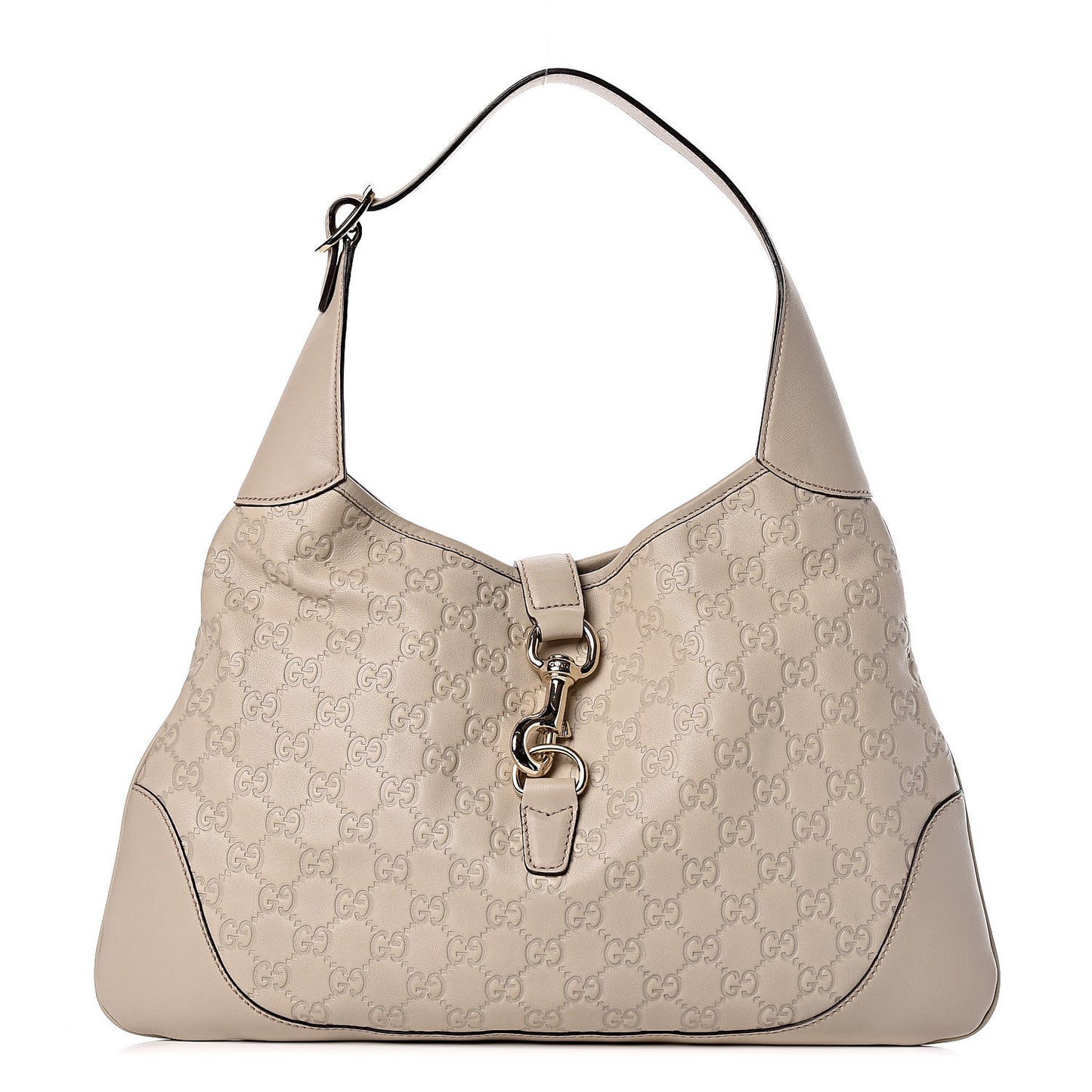 Guccissima Medium Jackie O Bouvier Hobo Off White