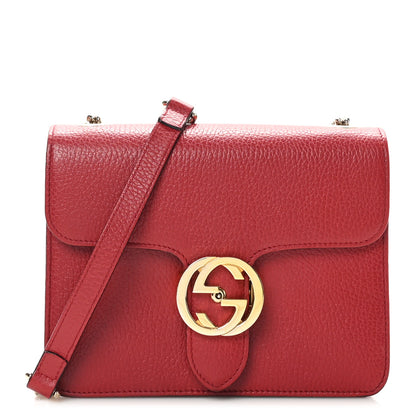 Gucci Dollar Calfskin Small Interlocking G Shoulder Bag Red 1 of 10